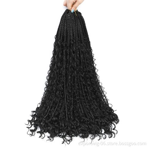 Synthetic Crochet Braid Twist Hair Wave Faux Locs Crochet Braids Goddess Faux locs Hair River Goddess Locs Passion Twist River